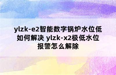 ylzk-e2智能数字锅炉水位低如何解决 ylzk-x2极低水位报警怎么解除